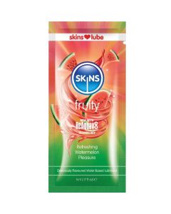 SKINS - LUBRIFIANT FRUITÉ À BASE D'EAU PARFUM PASTÈQUE DOSE UNIQUE 5 ML