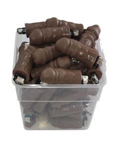 DIABLO PICANTE - BOCAL DE 30 BRIQUETS EN FORME DE PÉNIS MULLATTO