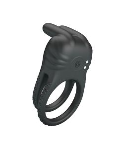 PRETTY LOVE - SINI ANNEAU PÉNIS VIBRANT RECHARGEABLE 10 FONCTIONS NOIR