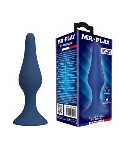 MR PLAY - PLUG ANAL EN SILICONE SLIM BLEU L