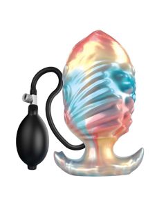 POWER MONSTERS - PLUG ANAL GONFLABLE TRICOLOR EBON LEVIATHAN 18 CM