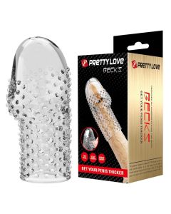 PRETTY LOVE - MANCHON PÉNIS POUR GEEK - GAGNEZ EN ÉPAISSEUR - TRANSPARENT