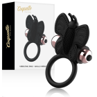 Coquette Chic Desire - Cockring Papillon avec Vibrateur Noir/ Or