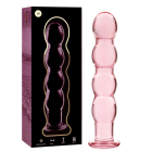 Modèle 10 Gode en Verre Borosilicate Rose 16.5 Cm -O- 3.5 Cm