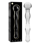 Modèle 13 Gode en Verre Borosilicate Clair 18 Cm -O- 3.5 Cm