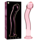 Modèle 18 Gode en Verre Borosilicate Rose 18.5 Cm -O- 3.5 Cm