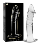 Modèle 19 Gode en Verre Borosilicate Clair 18.5 Cm -O- 4 Cm
