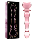 Modèle 21 Gode en Verre Borosilicate Rose 20.5 Cm -O- 3.5 Cm