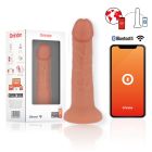 Petit Gode Vibrateur Bogotá 9 Vitesses Naturel 17.5 Cm -O- 4 Cm - Application Gratuite