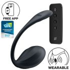 Ribbed Petal Télécommande de Stimulateur de Point G Noir Application Gratuite