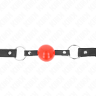 Bâillon Balle 4 Cm avec Serrure Boule Rouge Bracelet Noir 60 X 2 Cm