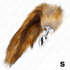 Plug Anal Taille S 7 X 3 Cm avec Queue Synthétique 40 Cm Marron