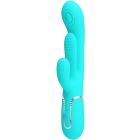 Shania Triple Rabbit Vibrateur Multifonction 3 en 1 Bleu