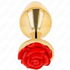 Plug Anal Or Rose Rouge Taille l