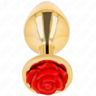 Plug Anal Or Rose Rouge Taille S
