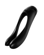 SATISFYER - VIBRATEUR  DOIGTS CANDY CANE NOIR