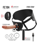 FETISH SUBMISSIVE CYBER STRAP - HARNAIS AVEC GODE ET TÉLÉCOMMANDE BULLET TECHNOLOGIE WATCHME M