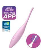 SATISFYER - VIBRATEUR  POINTE DE CLIT TWIRLING JOY ROSE