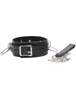 OHMAMA FETISH - COLLIER DE SOUMISSION AVEC 3 ANNEAUX