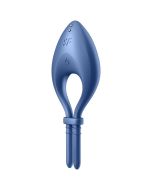 SATISFYER - APPLICATION BULLSEYE RING VIBRATOR BLEU