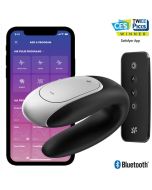 SATISFYER - VIBRATEUR PARTENAIRE DOUBLE FUN NOIR