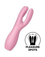 SATISFYER - VIBRATEUR THREESOME 3 ROSE