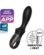 SATISFYER - APPLICATION VIBRATEUR ANAL HEAT CLIMAX NOIR