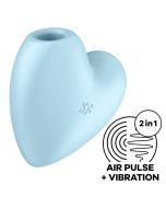 SATISFYER - CUTIE HEART STIMULATEUR ET VIBRATEUR DE PULSE D'AIR BLEU