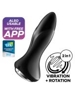 SATISFYER - ROTATOR PLUG 1+ APPLICATION VIBRANTE NOIR