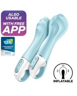 SATISFYER - AIR PUMP VIBRATOR 5+ APP GONFLABLE G-SPOT VIBRATOR BLEU