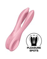 SATISFYER - VIBRATEUR THREESOME 1 ROSE
