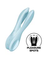 SATISFYER - VIBRATEUR THREESOME 1 BLEU
