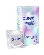 DUREX - PRÉSERVATIFS INVISIBLES EXTRA LUBRIFIÉS 12 UNITÉS