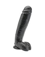 GET REAL - GODE 25,5 CM AVEC BOULES NOIRES