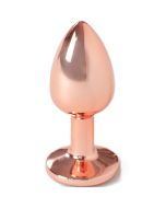 SECRETPLAY - PLUG ANAL EN MÉTAL OR ROSE PETITE TAILLE 7 CM