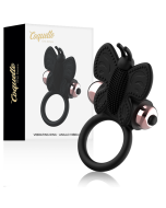 COQUETTE CHIC DESIRE - COCKRING PAPILLON AVEC VIBRATEUR NOIR/ OR