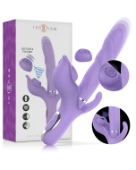 INTENSE - BILLIE VIBRATEUR À ASPIRATION RECHARGEABLE MULTIFONCTIONNEL AVEC BOUTON POUSSOIR VIOLET