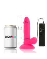 DIVERSIA - DILDO VIBRANT FLEXIBLE ROSE 17 CM -O- 3.3 CM