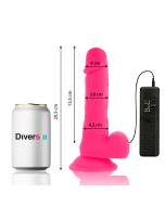 DIVERSIA - DILDO VIBRANT FLEXIBLE ROSE 20.5 CM -O- 4.2 CM