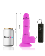 DIVERSIA - DILDO VIBRANT FLEXIBLE VIOLET 20.5 CM -O- 4.2 CM