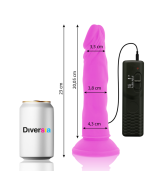DIVERSIA - DILDO VIBRANT FLEXIBLE VIOLET 23 CM -O- 4.3 CM