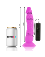 DIVERSIA - DILDO VIBRANT FLEXIBLE VIOLET 21 CM -O- 4.9 CM