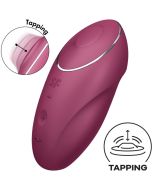 SATISFYER - TAP & CLIMAX 1 VIBRATEUR LAY-ON ROUGE