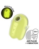 SATISFYER - GLOWING GHOST AIR PULSE & VIBRATEUR JAUNE