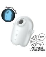 SATISFYER - GLOWING GHOST AIR PULSE & VIBRATEUR BLANC