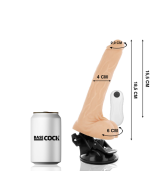 BASECOCK - VIBRATEUR ARTICULABLE TÉLÉCOMMANDE NATUREL 18.5 CM -O- 4 CM