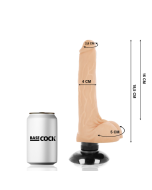 BASECOCK - VIBRATEUR RÉALISTE 2-1 NATUREL 18.5 CM -O- 4 CM