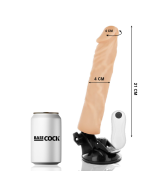 BASECOCK - VIBRATEUR RÉALISTE TÉLÉCOMMANDE NATUREL 21 CM -O- 4 CM
