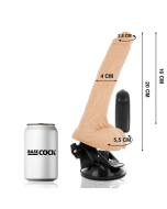 BASECOCK - Vibrateur Naturel Réaliste Télécommande avec Testicules 20 Cm -O- 4 Cm