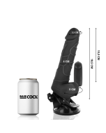 BASECOCK - VIBRATEUR RÉALISTE TÉLÉCOMMANDE NOIR 18.5 CM -O- 4CM